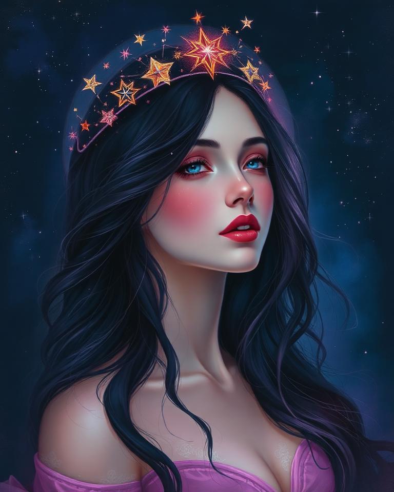 Portrait of Astra, the Star Whisperer